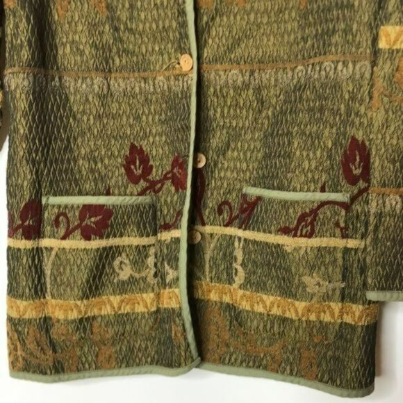 Tally Ho Women's Long Sleeve Wood Buttons Reversible Jacket S SMALL - Picture 6 of 13